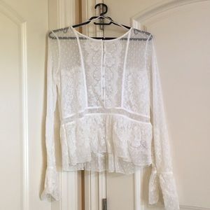 Free People white lace top